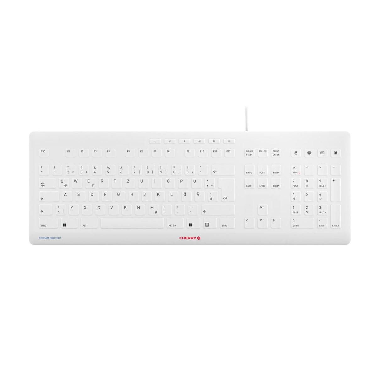 CHERRY Stream keyboard USB QWERTZ German Grey