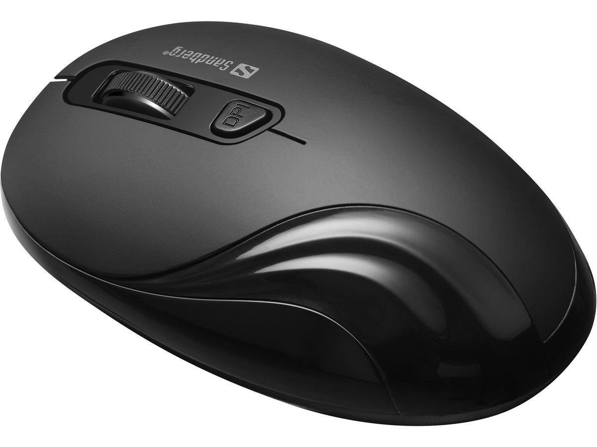 Sandberg - RF Wireless Mouse in Black - 1,600 DPI