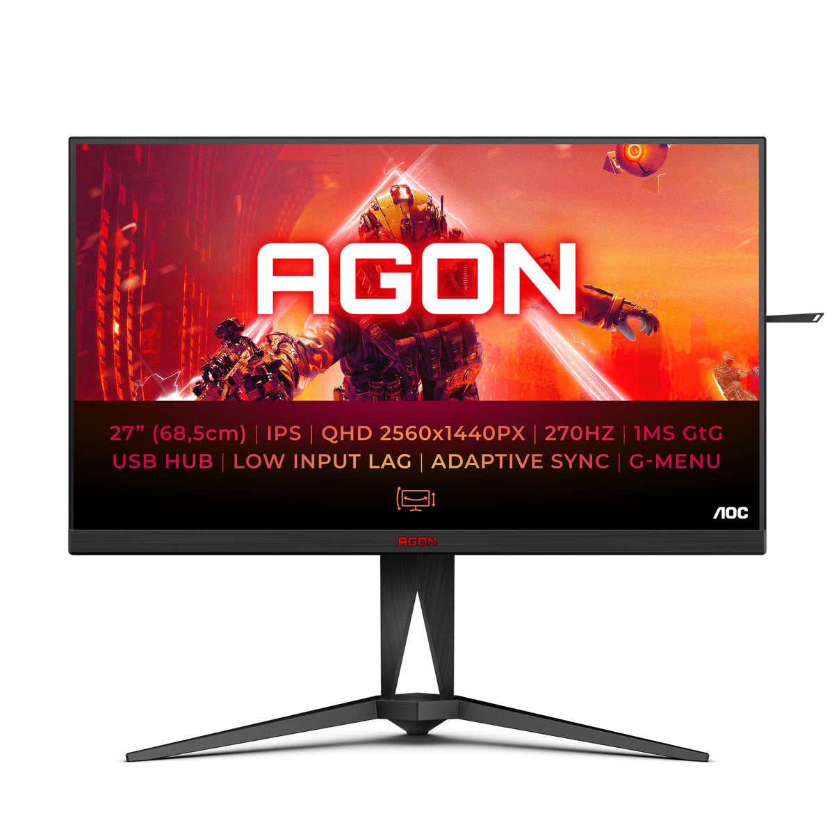 AOC AG275QZ/EU - 68.6 cm (27&quot;) - 2560 x 1440 pixels QHD Monitor