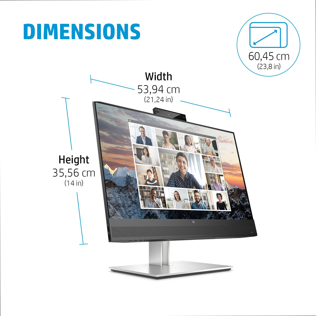 HP E24m G4 FHD USB-C Conferencing Monitor