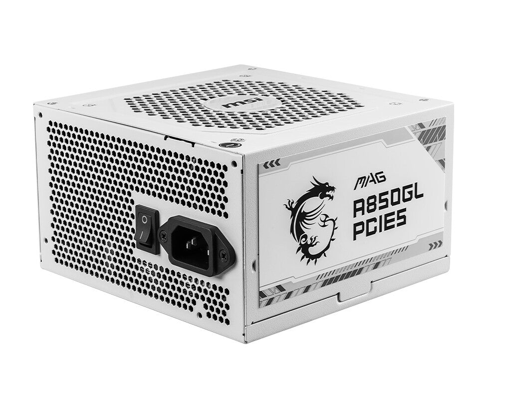 MSI MAG A850GL PCIE5 WHITE - 850W 80+ Gold Fully Modular Power Supply Unit