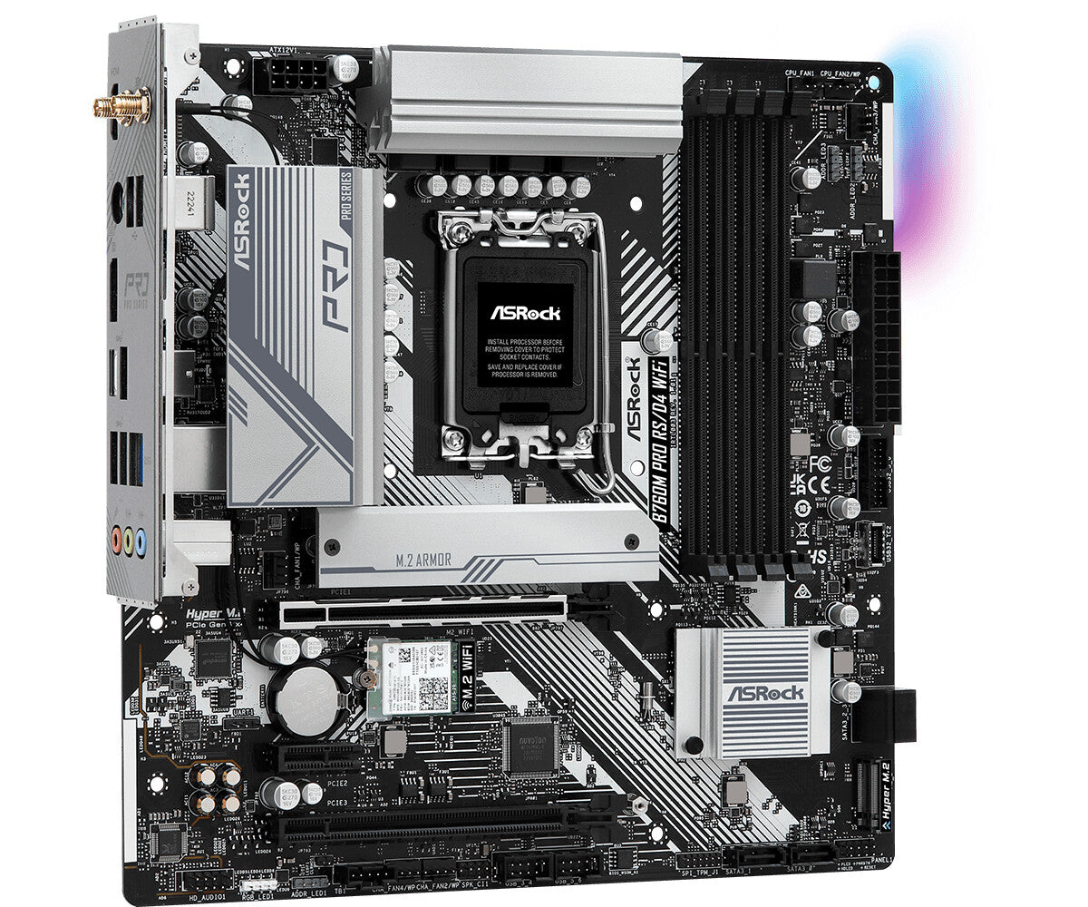 Asrock B760M Pro RS/D4 WiFi micro ATX motherboard - Intel B760 LGA 1700