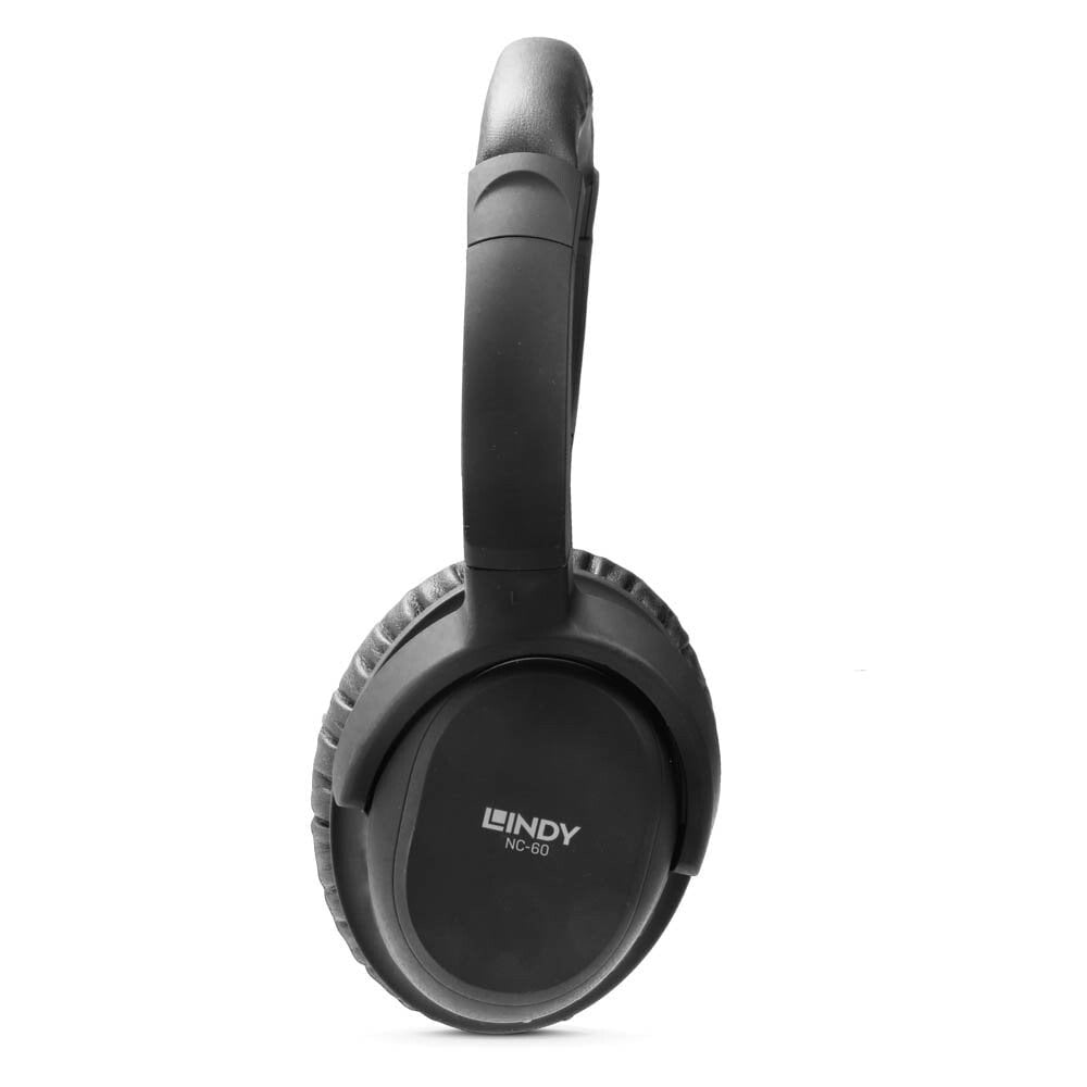 Lindy NC-60 - Wired Active Noise Cancelling Headphones in Black