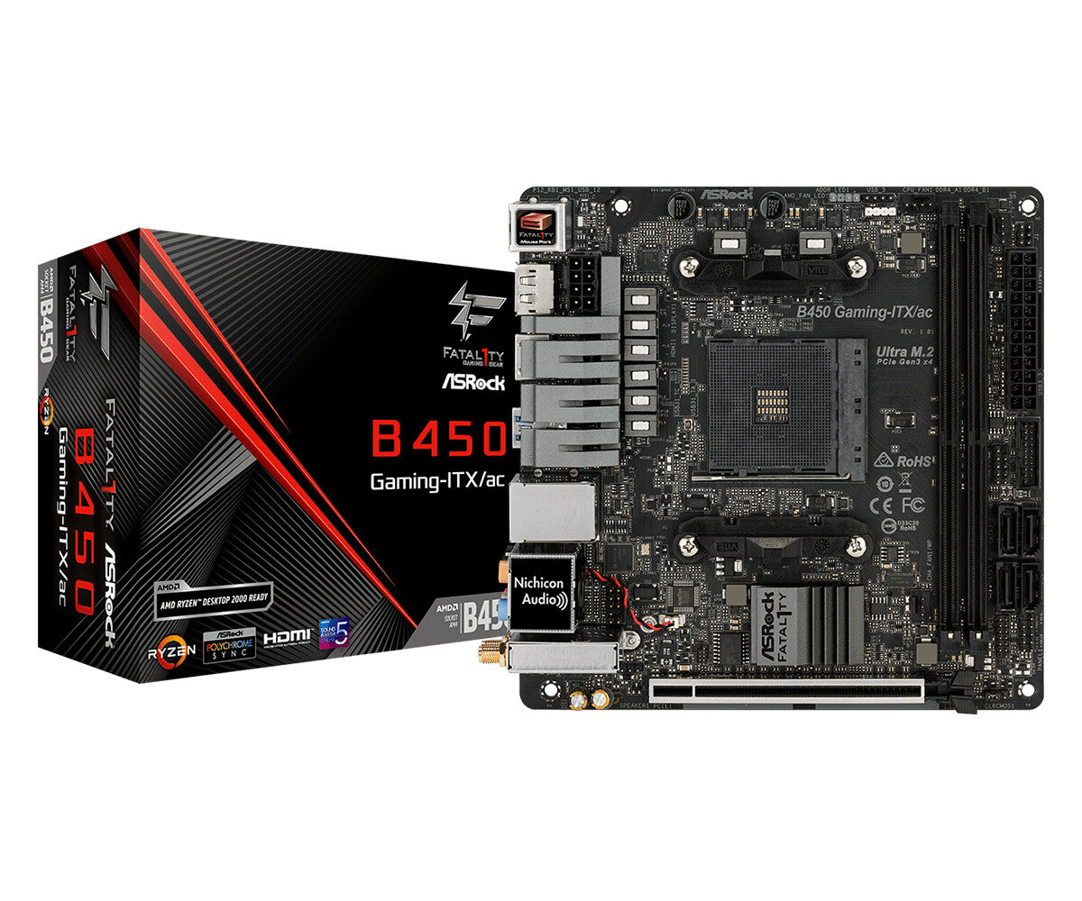 Asrock Fatal1ty B450 Gaming-ITX/ac mini ITX motherboard - AMD B450 Socket AM4