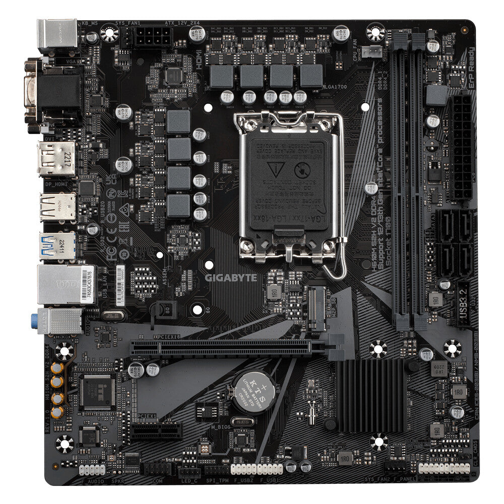 Gigabyte H610M S2H V2 DDR4 (rev. 1.0) micro ATX motherboard - Intel H610 Express LGA 1700