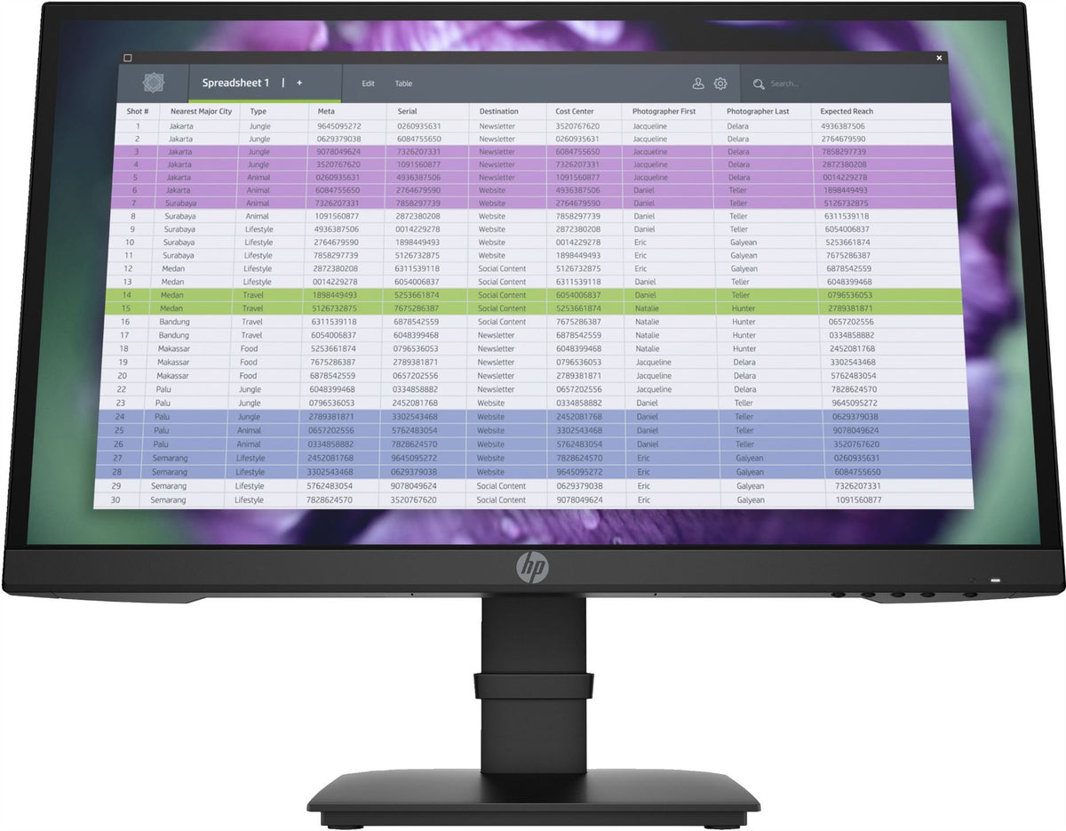 HP P22 G4 computer monitor 54.6 cm (21.5&quot;) 1920 x 1080 pixels Full HD Black