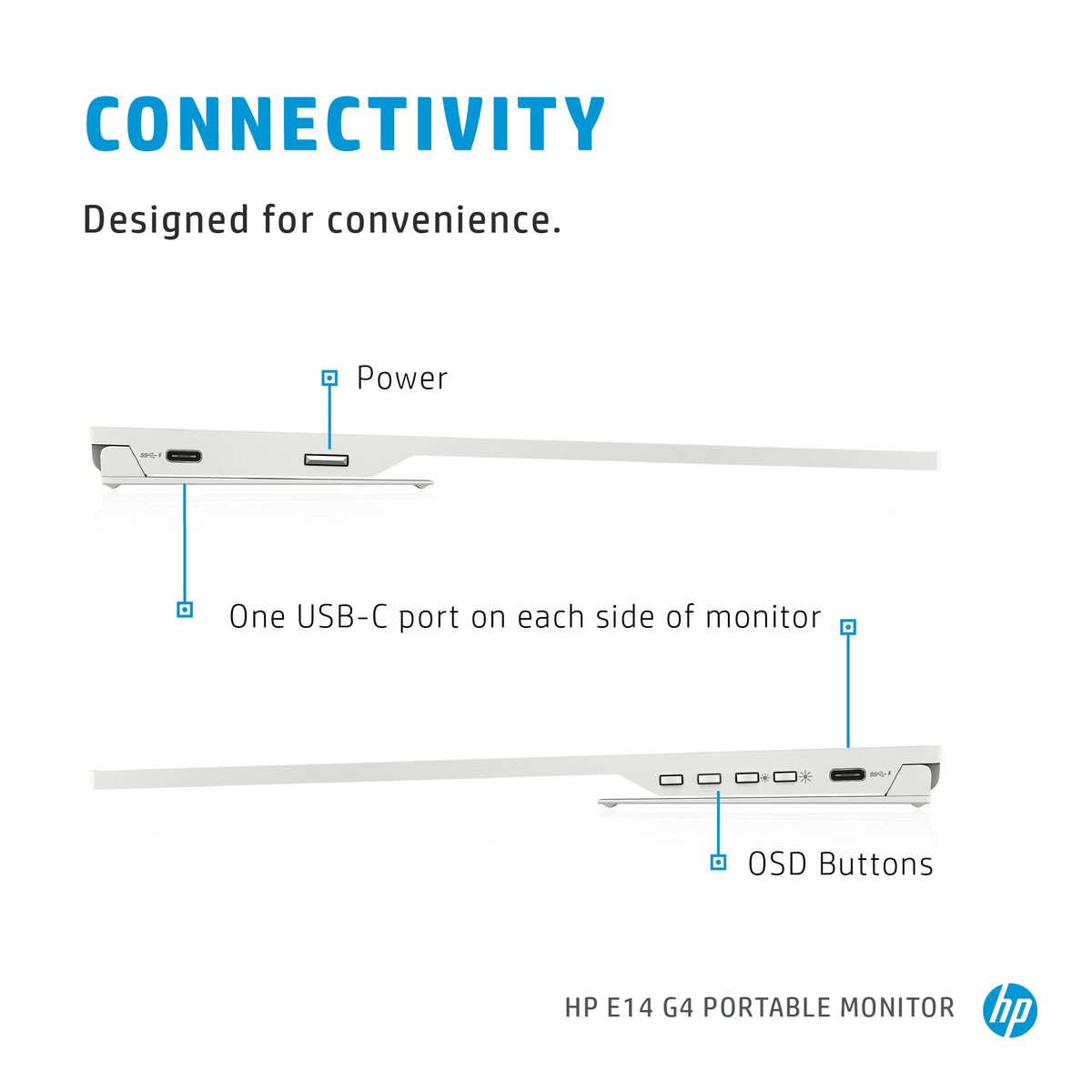 HP E-Series E14 G4 - 35.6 cm (14&quot;) - 1920 x 1080 pixels Full HD LED Monitor