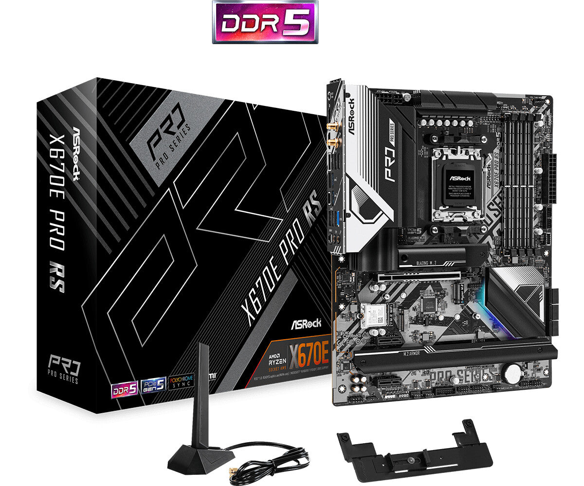 Asrock X670E Pro RS ATX motherboard - AMD X670 Socket AM5