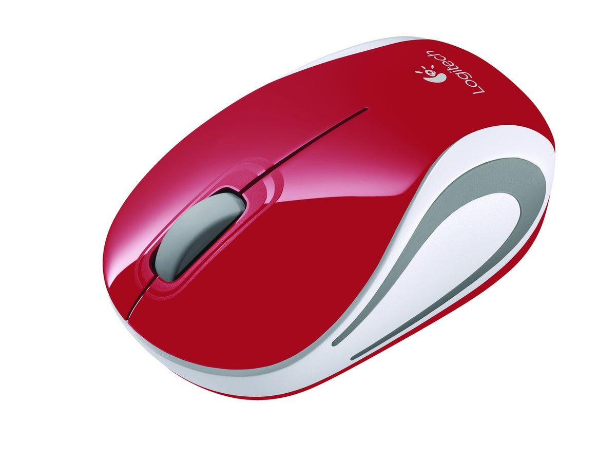 Logitech M187 - RF Wireless Mini Mouse in Red - 1,000 DPI