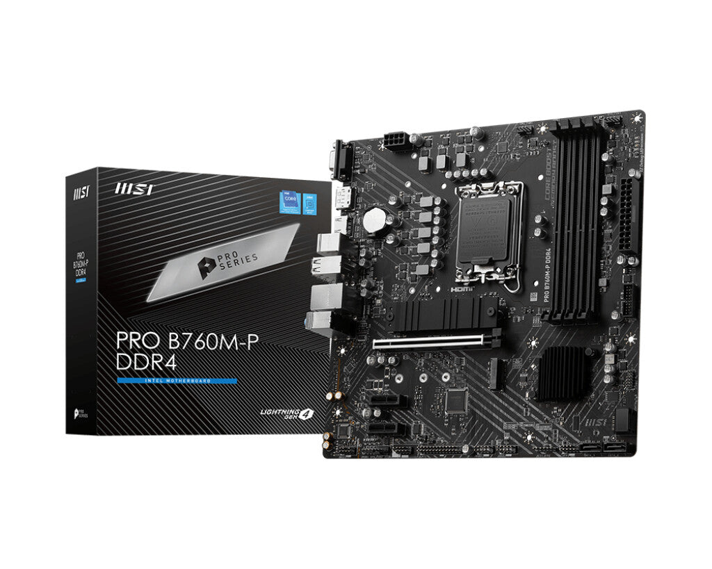 MSI PRO B760M-P DDR4 micro ATX motherboard - Intel B760 LGA 1700