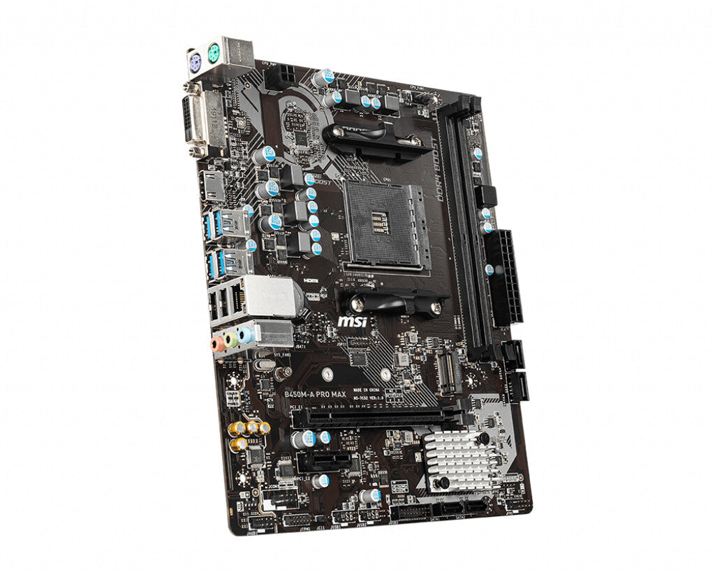 MSI B450M-A PRO MAX micro ATX motherboard - AMD B450 Socket AM4