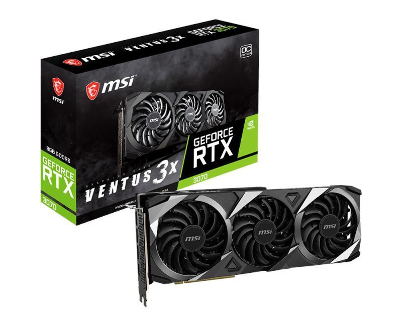 MSI GeForce RTX 3070 VENTUS 3X OC NVIDIA 8 GB GDDR6 Graphics Card