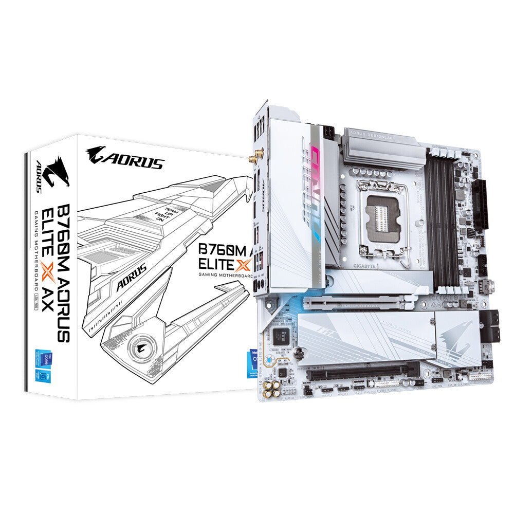 Gigabyte B760M AORUS ELITE X AX ATX motherboard - Intel B760 LGA 1700