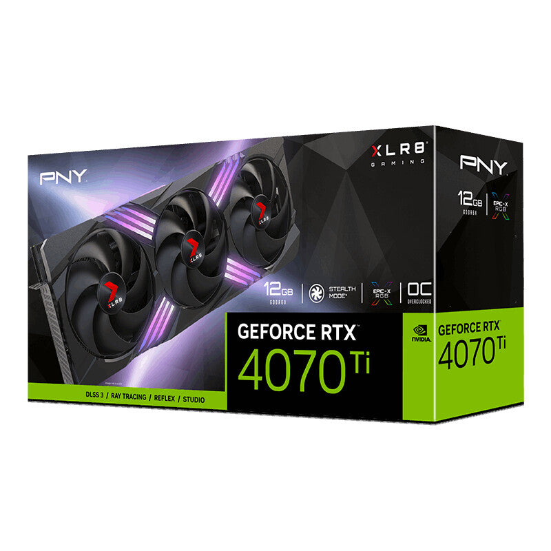 PNY XLR8 Gaming VERTO™ EPIC-X RGB OC - NVIDIA 12 GB GDDR6X GeForce RTX 4070 Ti graphics card