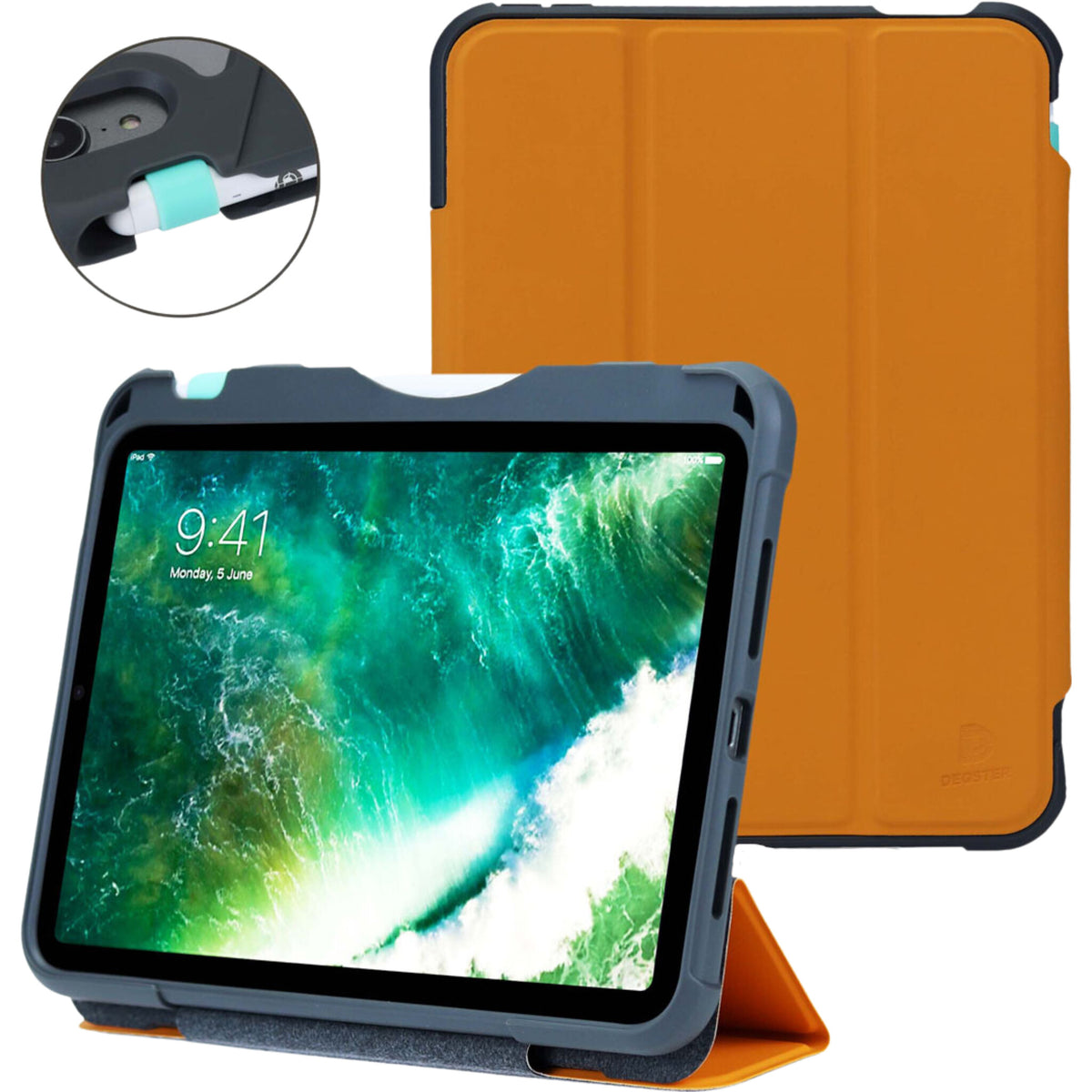 DEQSTER Rugged Case #RQ1 (2021) for 8.3&quot; iPad mini in Orange