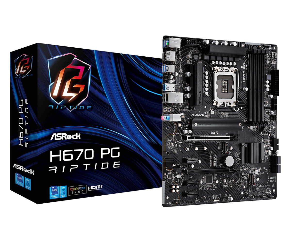 Asrock H670 PG Riptide ATX motherboard - Intel H670 LGA 1700