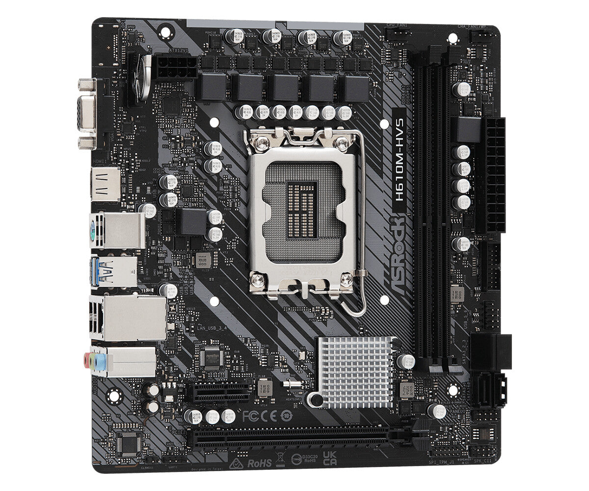 Asrock H610M-HVS micro ATX motherboard - Intel H610 LGA 1700