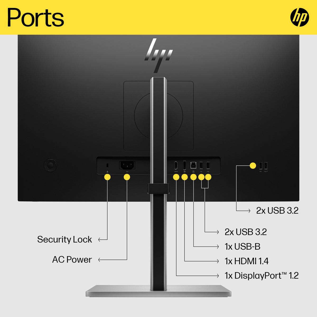 HP E24Q G5 - 60.5 cm (23.8&quot;) - 2560 x 1440 pixels QHD Monitor