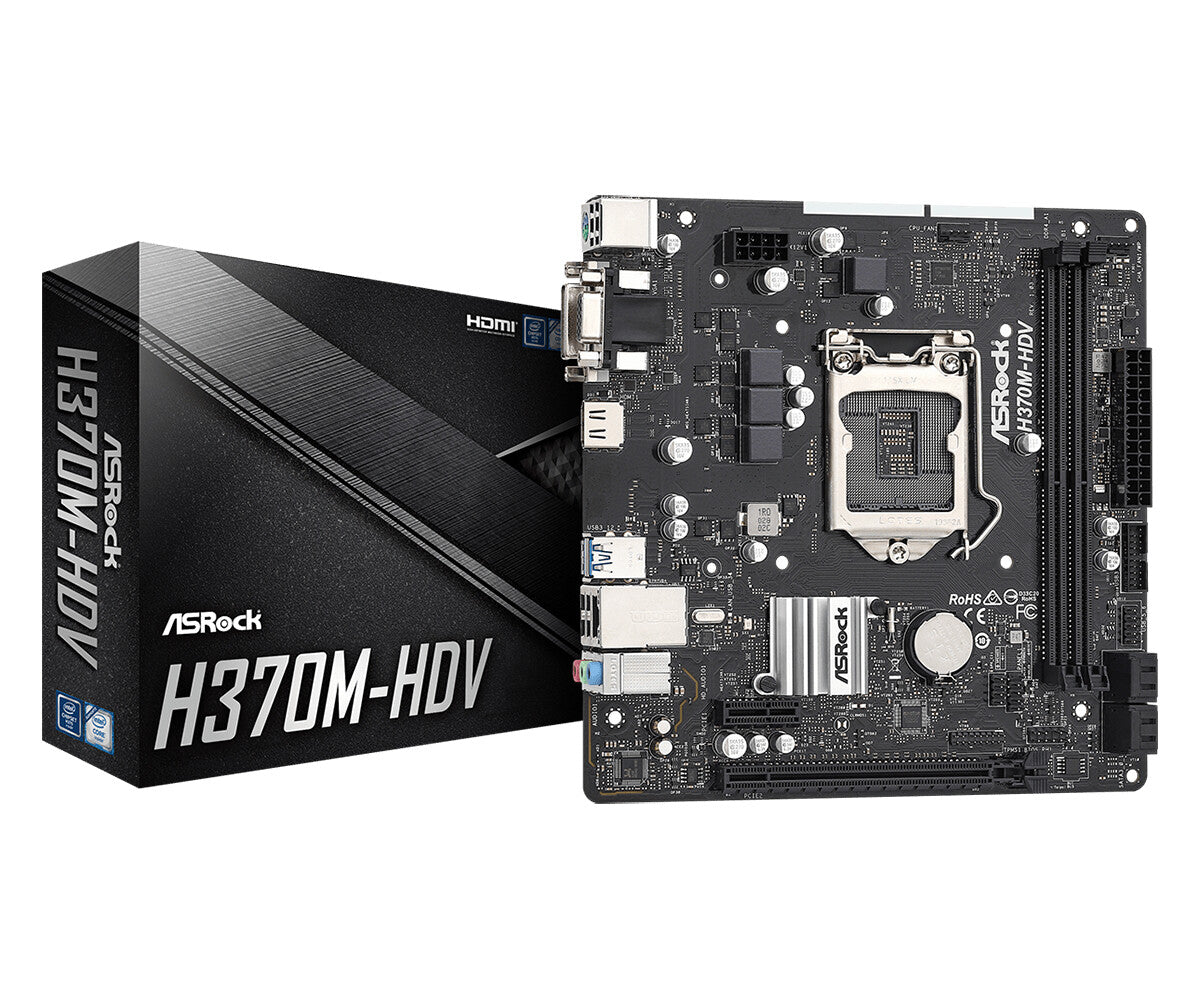 Asrock H370M-HDV micro ATX motherboard - Intel® H370 LGA 1151