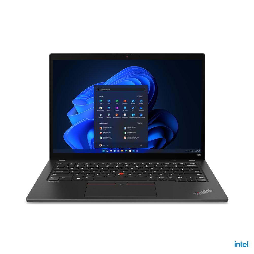 Lenovo ThinkPad T14s Gen 3 (Intel) i5-1240P Notebook 35.6 cm (14&quot;) WUXGA Intel Core i5 16 GB LPDDR5-SDRAM 256 GB SSD Wi-Fi 6E (802.11ax) Win