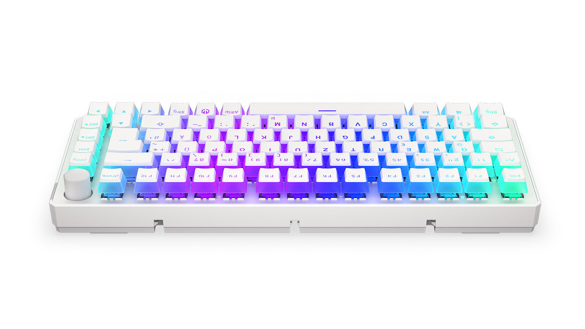 ENDORFY Thock 75% - USB Wired + RF Wireless RGB Mechanical Keyboard in White (QWERTZ German)