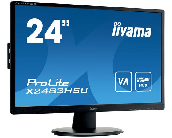 iiyama ProLite X2483HSU-B5 Computer Monitor 60.5 cm (23.8&quot;) 1920 x 1080 pixels Full HD LED Black