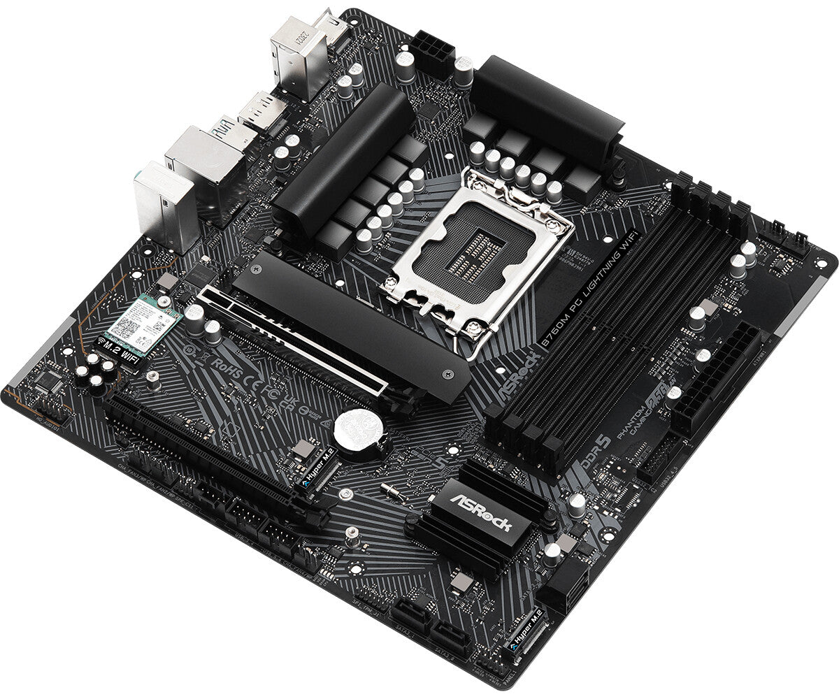 Asrock B760M PG Lightning WiFi micro ATX motherboard - Intel B760 LGA 1700