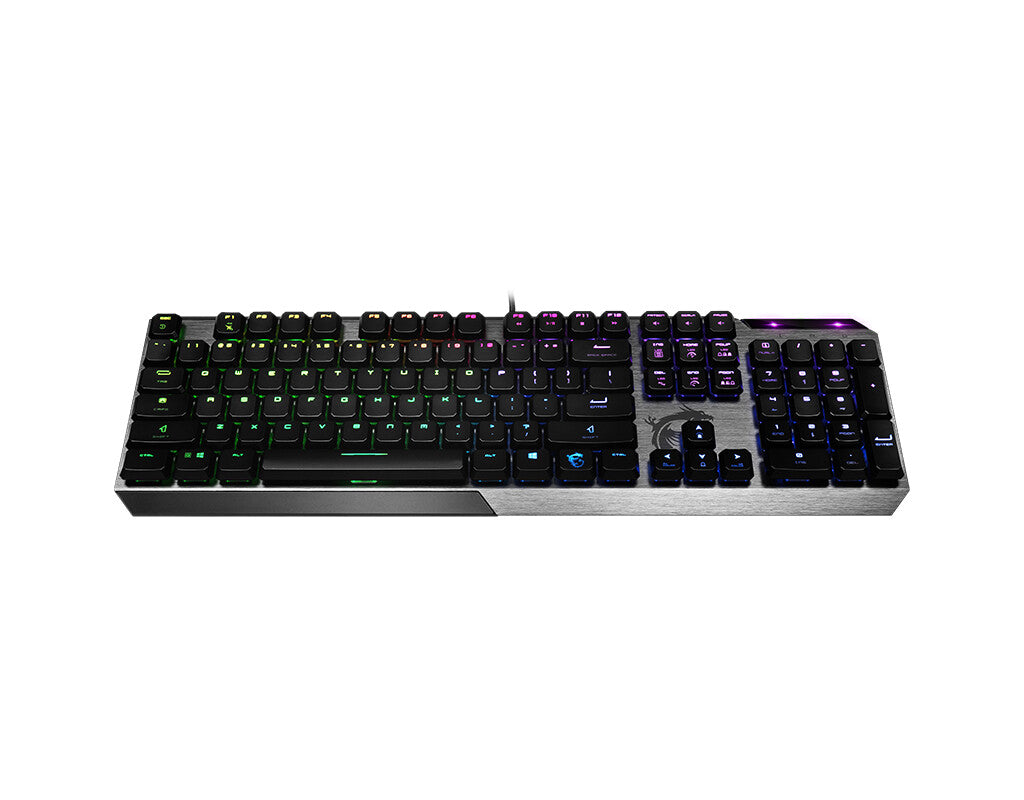 MSI VIGOR GK50 Low Profile - USB Wired RGB Mechanical Gaming Keyboard in Black (QWERTY UK)