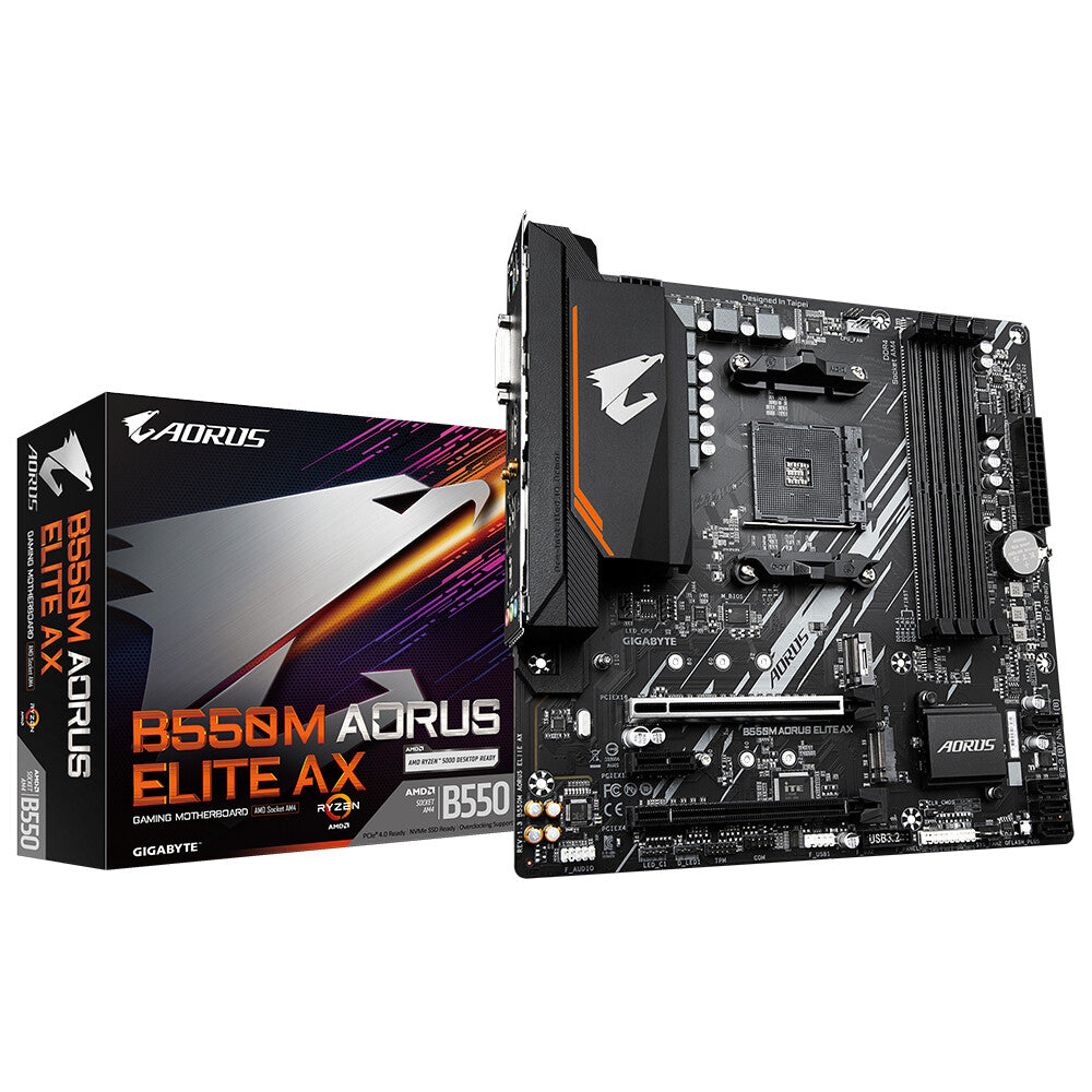 Gigabyte B550M AORUS ELITE AX ATX motherboard - AMD B550 Socket AM4