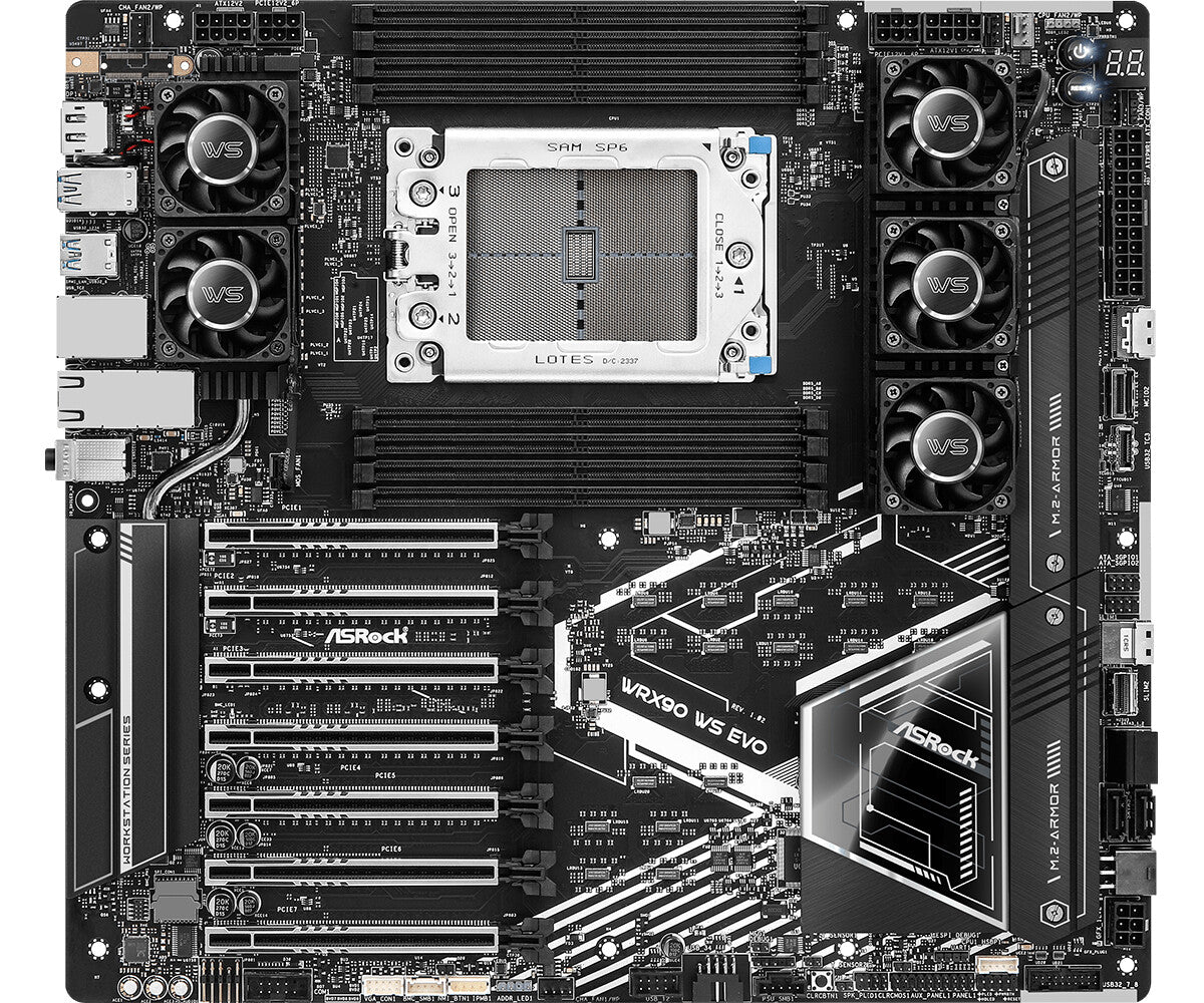 Asrock WRX90 WS EVO EEB motherboard - AMD WRX90 Socket sTR5