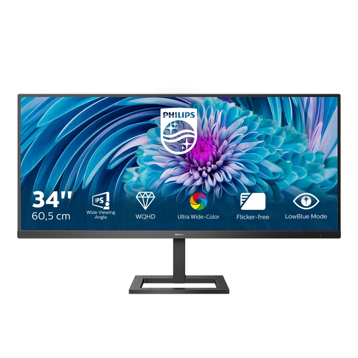 Philips E Line 345E2AE/00 Computer Monitor 86.4 cm (34&quot;) 3440 x 1440 pixels Black