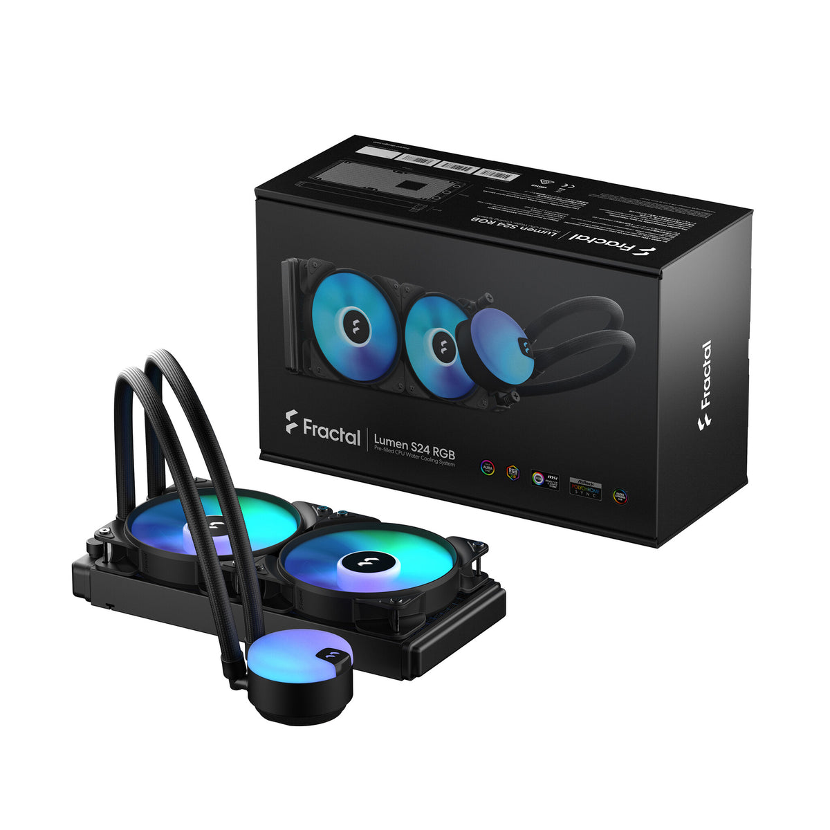 Fractal Design Lumen S24 V2 RGB - All-in-one Liquid Processor Cooler in Black - 240mm