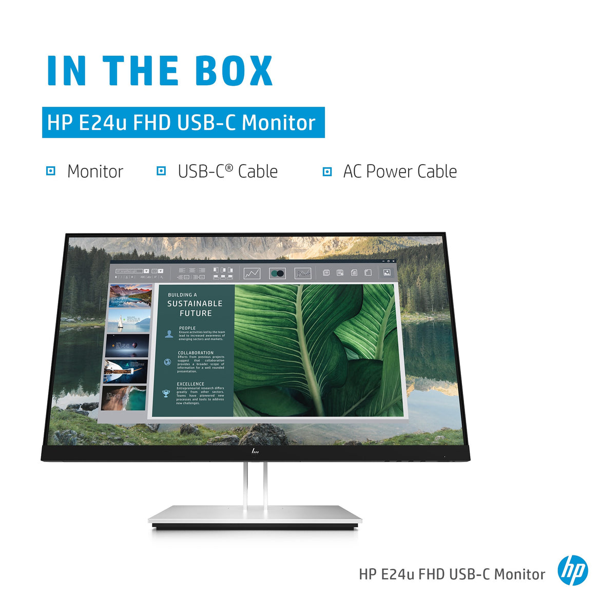 HP E24U G4 - 60.5 cm (23.8&quot;) - 1920 x 1080 pixels Full HD LCD USB-C Hub Monitor