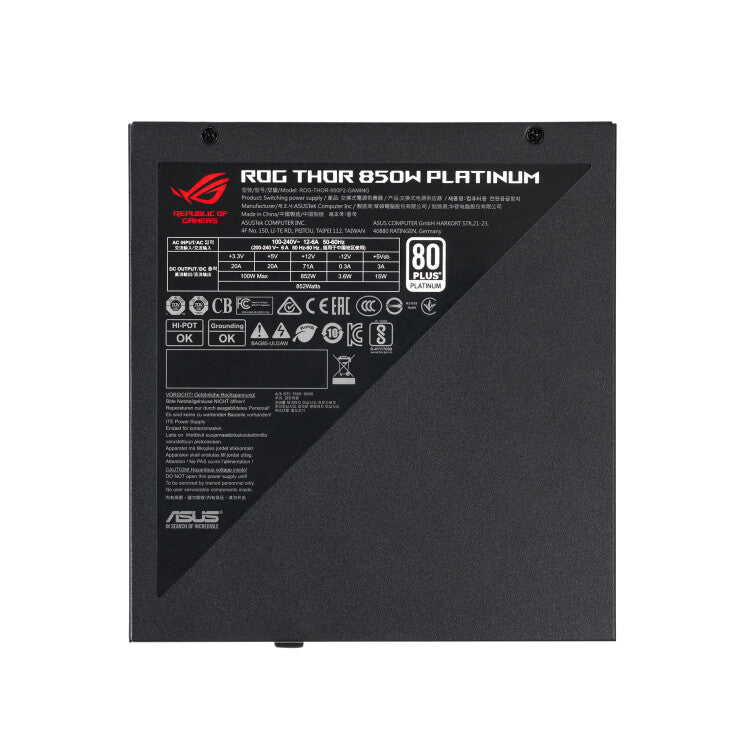 ASUS ROG THOR - 850W 80+ Platinum II Fully Modular Power Supply Unit