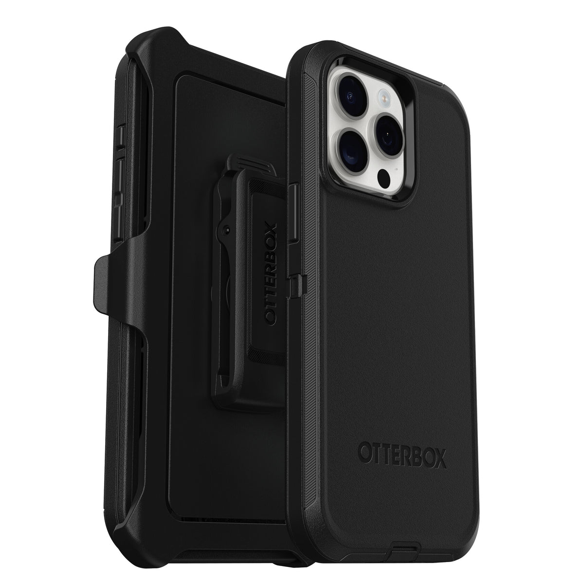 OtterBox Defender Series for iPhone 15 Pro Max in Black - No Packaging