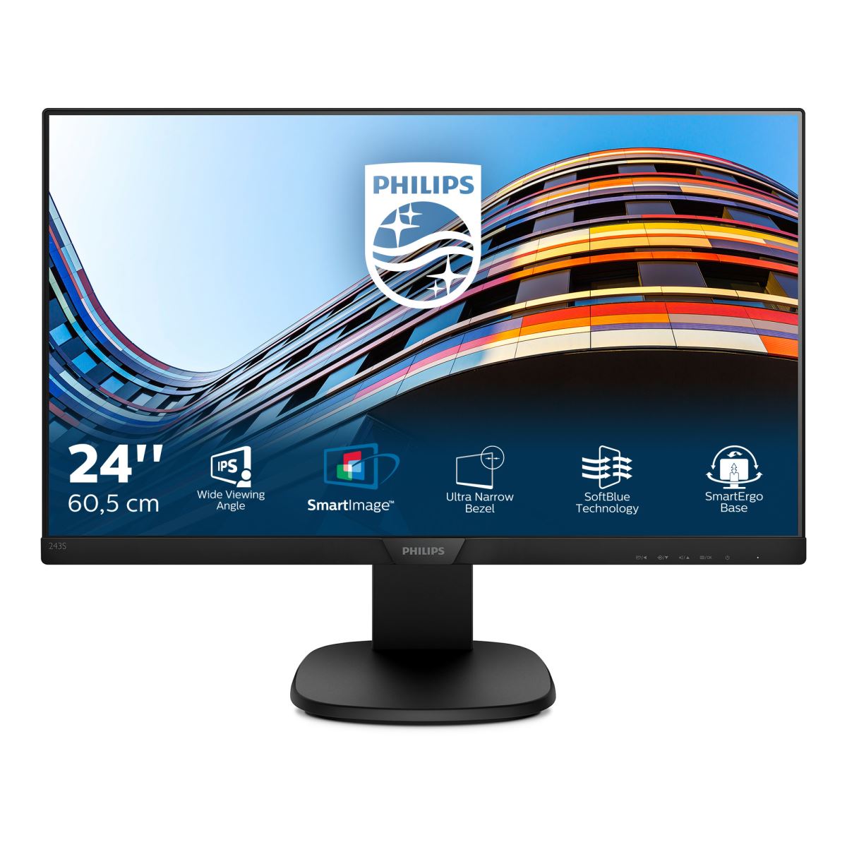 Philips S Line LCD Monitor with SoftBlue Technology 243S7EYMB/00