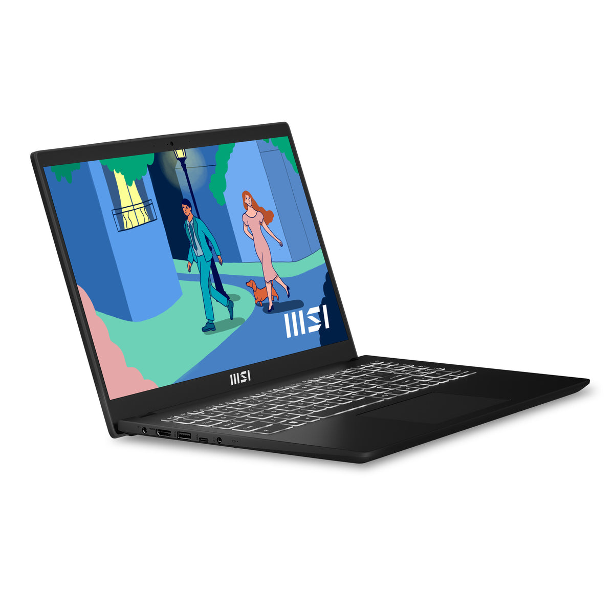 MSI Modern 15 Laptop - 39.6 cm (15.6&quot;) - AMD Ryzen™ 5 7530U - 8 GB DDR4-SDRAM - 512 GB SSD - Wi-Fi 6E - Windows 11 - Black