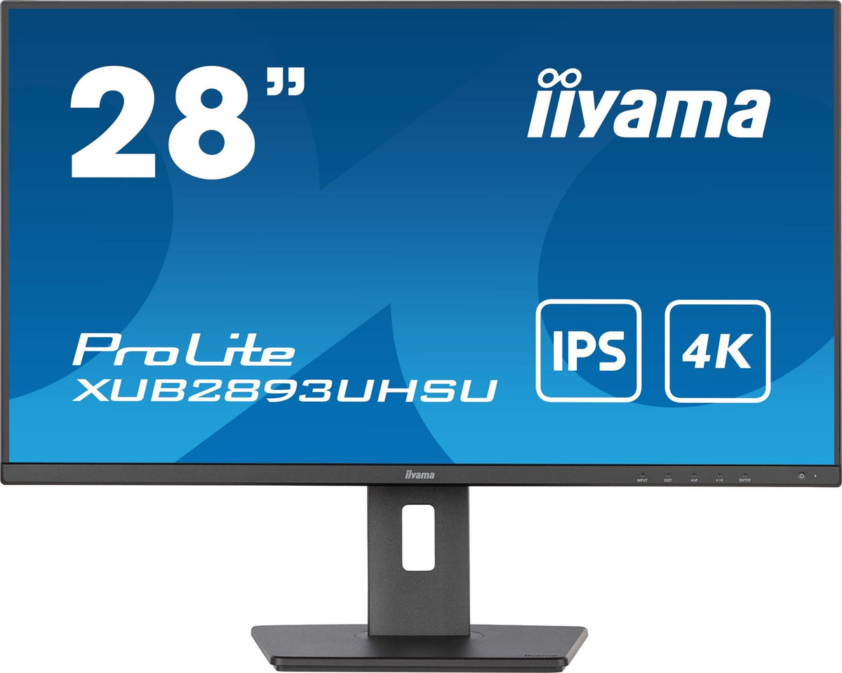 iiyama ProLite 71.1 cm (28&quot;) 3840 x 2160 pixels 4K Ultra HD LED Black Monitor