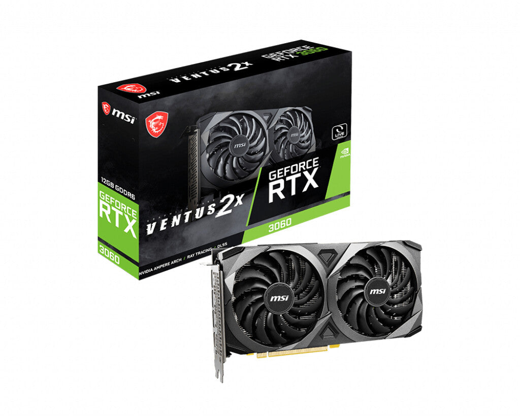 MSI VENTUS 2X - NVIDIA 12 GB GDDR6 GeForce RTX 3060 graphics card