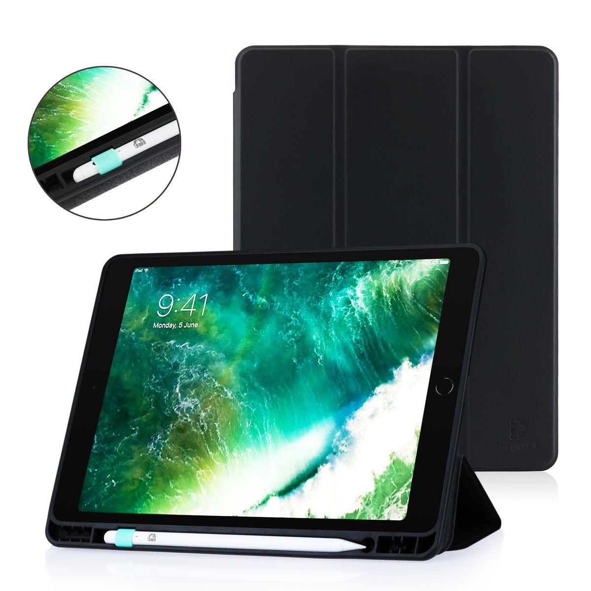 DEQSTER Slim Case #ST2 for 10.2&quot; iPad in Black