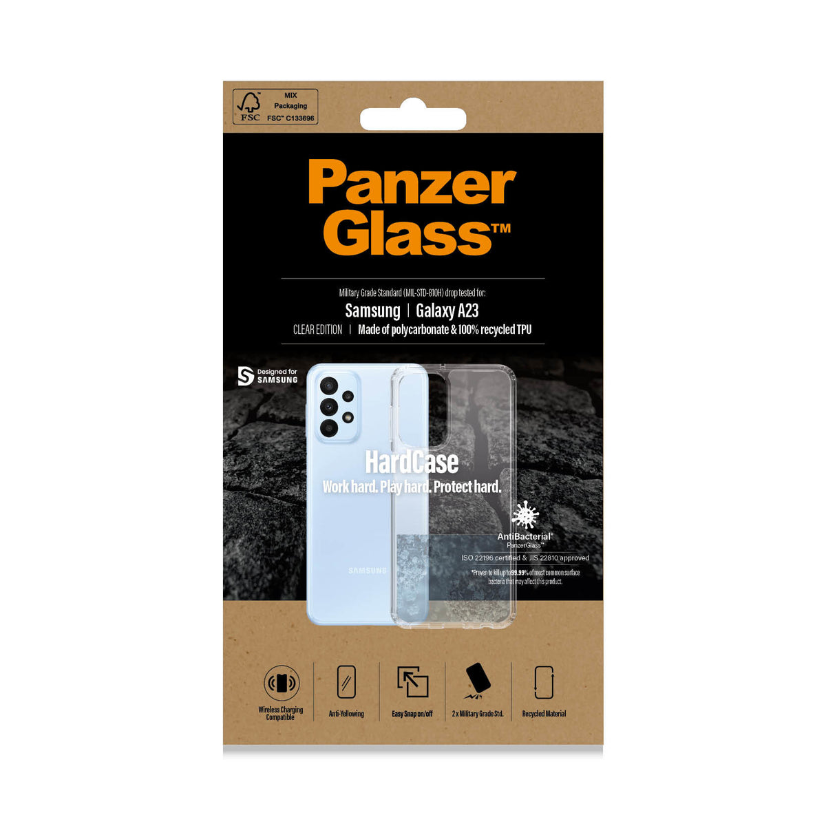 PanzerGlass ™ HardCase for Samsung A23 in Transparent