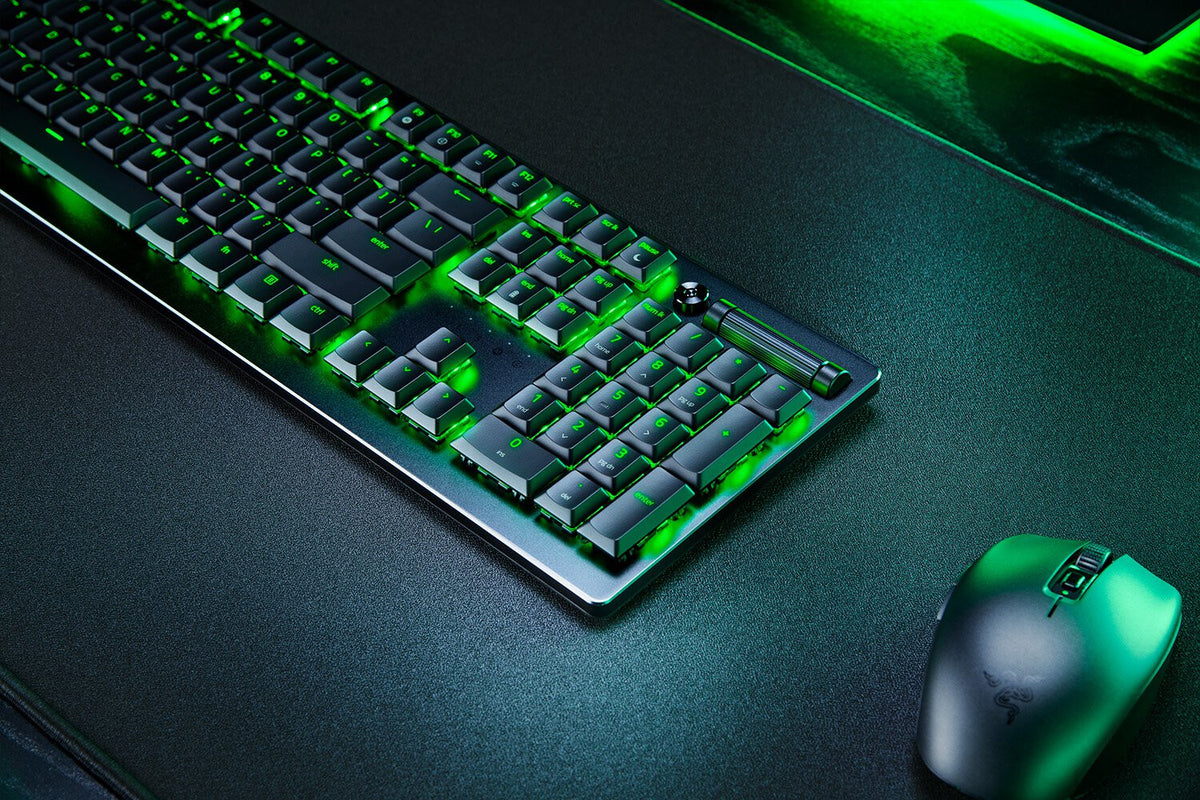 Razer DeathStalker V2 Pro - USB Wired + RF Wireless + Bluetooth RGB Mechanical Keyboard in Black (QWERTY UK)