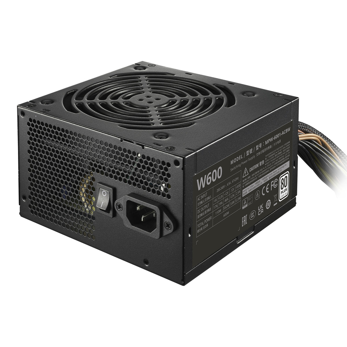 Cooler Master Elite NEX White - 600 W 80+ Standard Non-Modular Power Supply Unit