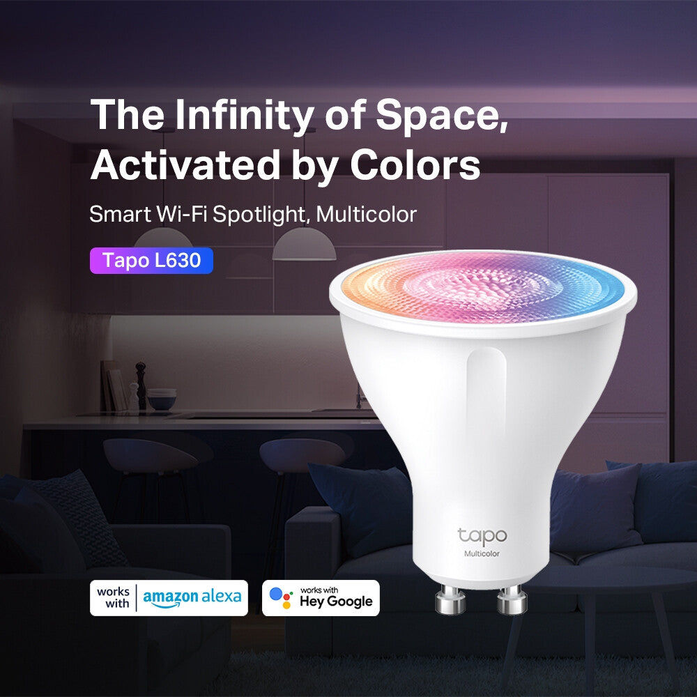 TP-Link Tapo Smart Wi-Fi Lightbulb - Multicolour - GU10