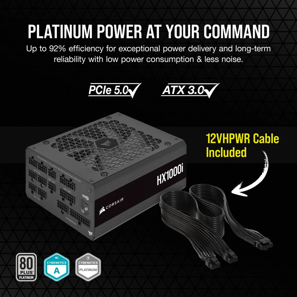 Corsair HX1000i - 1000W Platinum Fully Modular Power Supply Unit