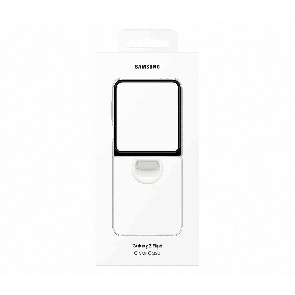 Samsung Clear Case with Ring for Z Flip6 in Transparent