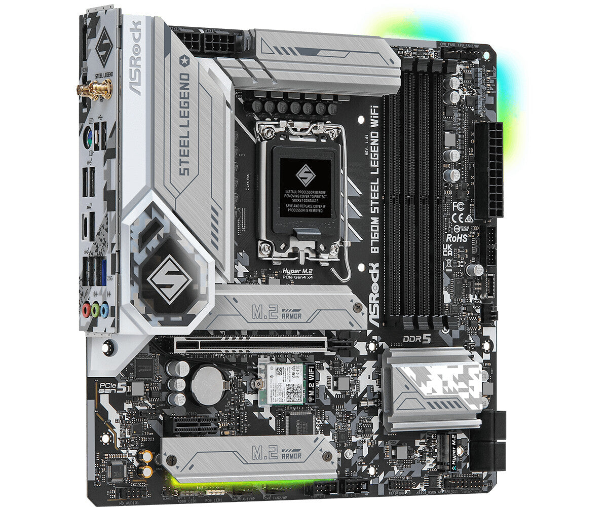 Asrock B760M Steel Legend WiFi micro ATX motherboard - Intel B760 LGA 1700