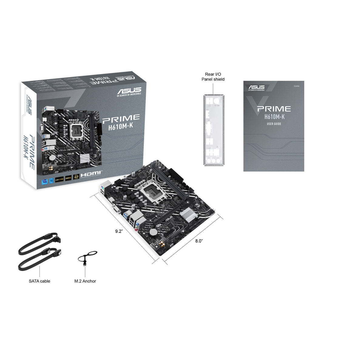 ASUS Prime H610M-K micro ATX motherboard - Intel H610 LGA 1700