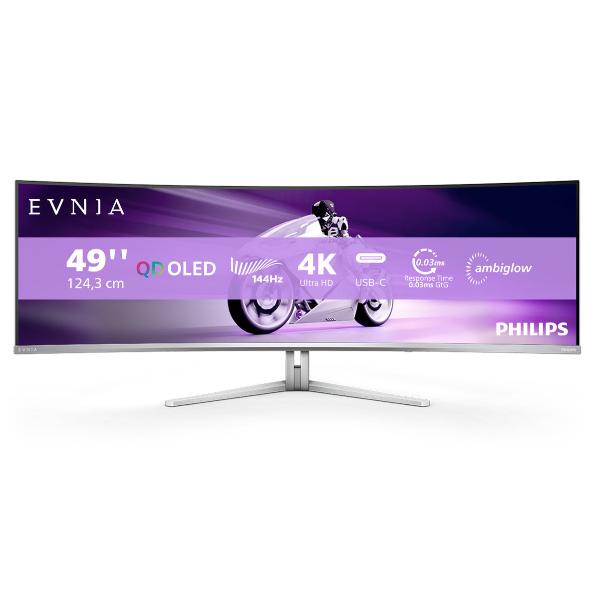 Philips Evnia 8000 49M2C8900L - 124.2 cm (48.9&quot;) - 5120 x 1440 pixels Dual QHD QDOLED Monitor