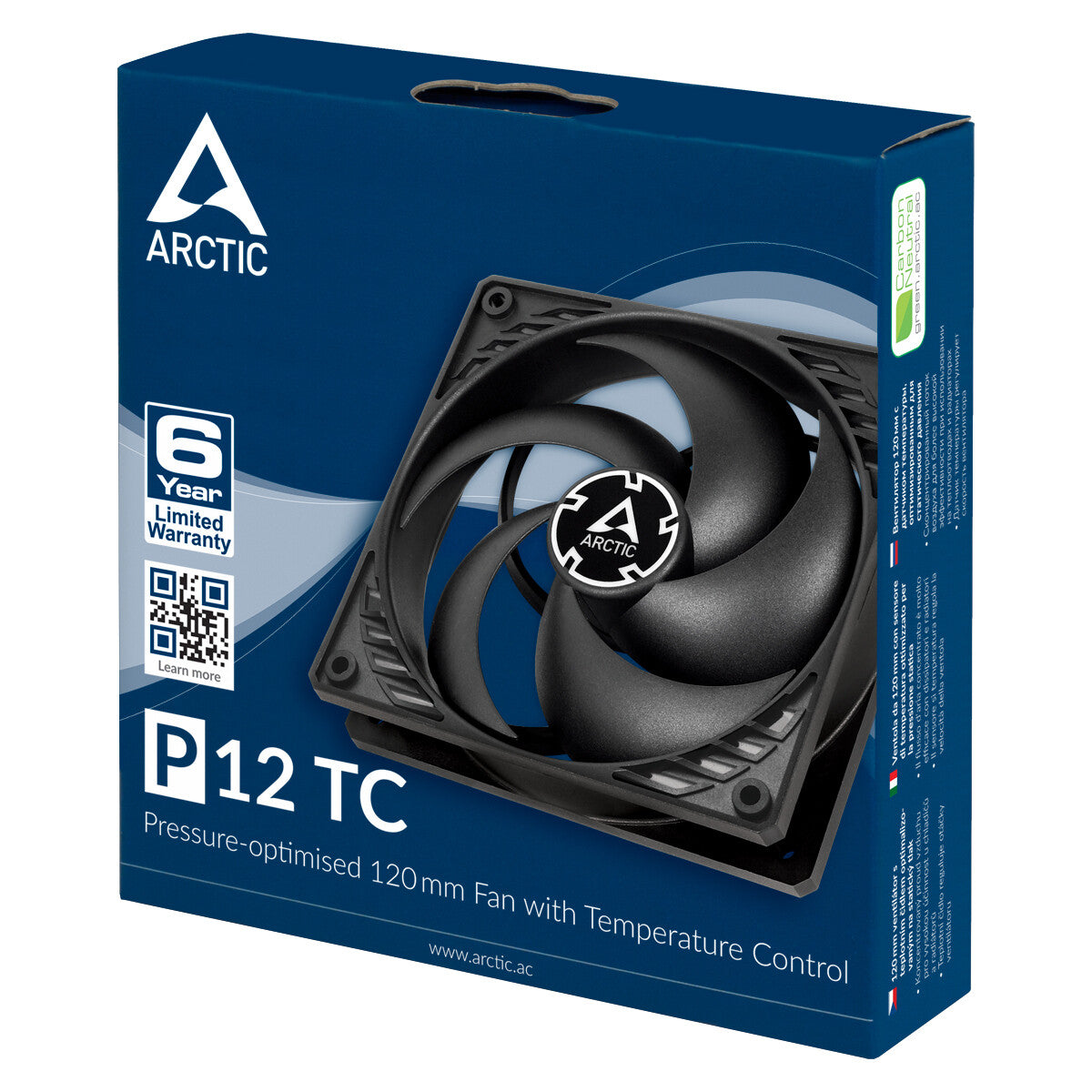 ARCTIC P12 TC - Computer Case Fan in Black - 120mm